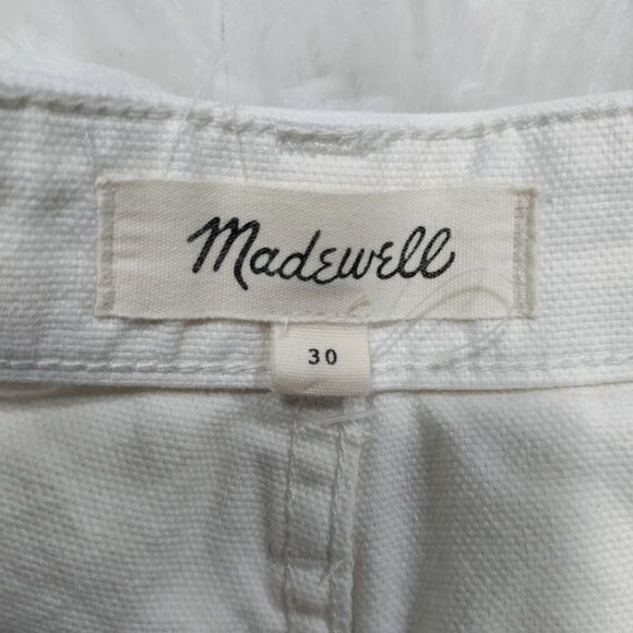 Madewell Denim High Waisted Casual Coastal Mom Shorts Cream Womens Size 30 - Picture 4 of 10